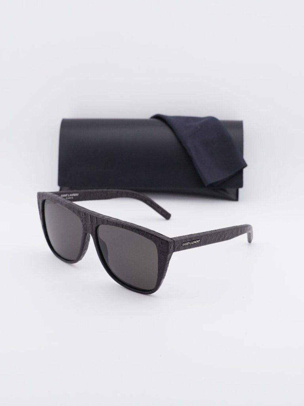 Saint Laurent SL1 012 Aviator Sunglasses - Black / Grey